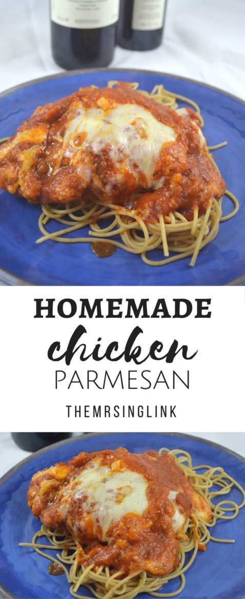 Best Homemade Chicken Parmesan | Parmesan Recipes | Chicken Recipes | Homemade Recipes | https://themrsinglink.com | theMRSingLink