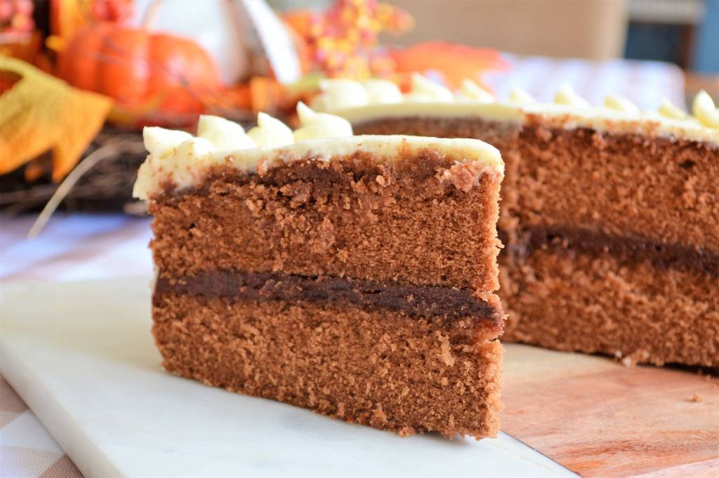 Scratch Chocolate Cake With Buttercream Frosting | A rich, classic chocolate cake that will taste like it was made from a bakery | Bakery-style chocolate cake that is entirely homemade | The easiest buttercream frosting recipe that will have you ditching store bought FOR GOOD | #chocolatecake #dessertheaven #holidayrecipe | Cake baking from scratch - NOT boxed | theMRSingLink