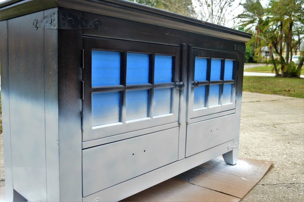 Distress Wood Furniture With Dry Brushing + Faux Copper Rust