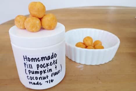 2-Ingredient no-bake pill hiding treats for dogs