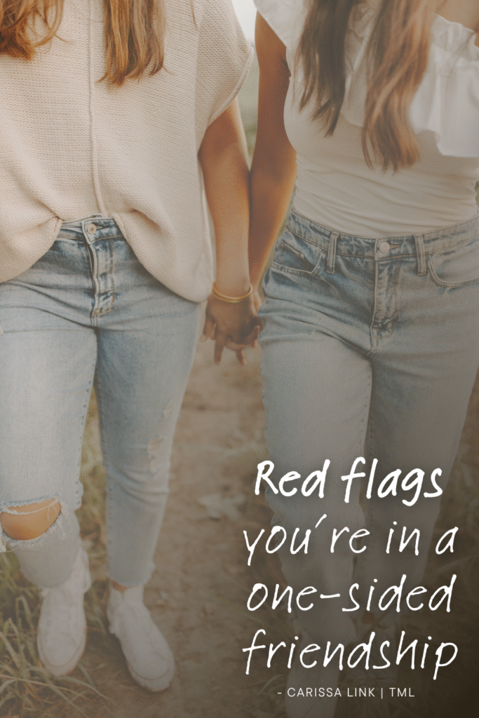 5 Red flags you're in a one-sided friendship | I only realized what a *true* one-sided friendship was well into my adult years. Oftentimes we're quick to write off a friend as being one-sided simply because we're basing the friendship off a strict 1:1 ratio, when that simply isn't realistic.