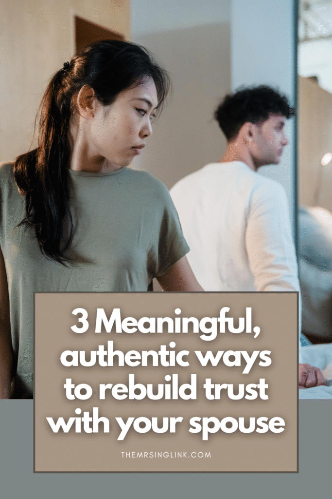 To rebuild trust in a relationship, regardless of who did wrong, is a two-way street. We know that, right? It's a teeter-tottering of give and receive. Trust can only be rebuilt if the bids for trust are not just modeled but received.