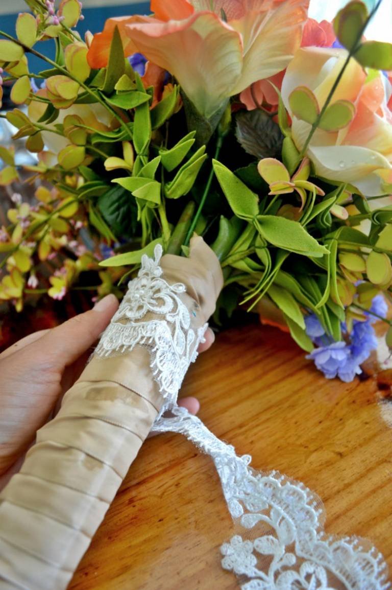 DIY Artificial Wedding Bouquet Under 100 THEMRSINGLINK