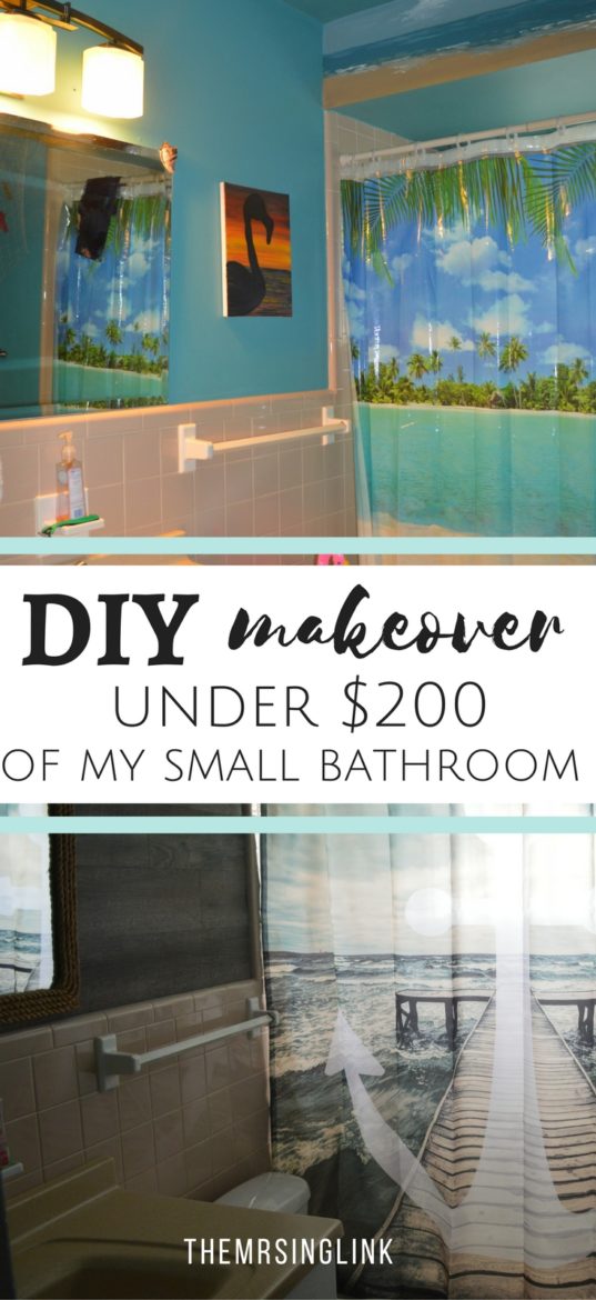 DIY Small Bathroom Makeover Under $200 | DIY Home Improvements | Bathroom Makeover | Tiny Bathroom Ideas | Inexpensive DIY tutorials | theMRSingLink