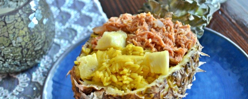 Crock Pot Chili Chicken Pineapple Boats