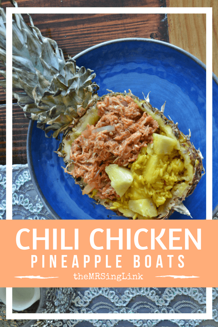 Pulled Chili Chicken Pineapple Boats | Chicken Recipes | Pineapple Chicken | Pineapple Boats | Quick and easy recipes | theMRSingLink