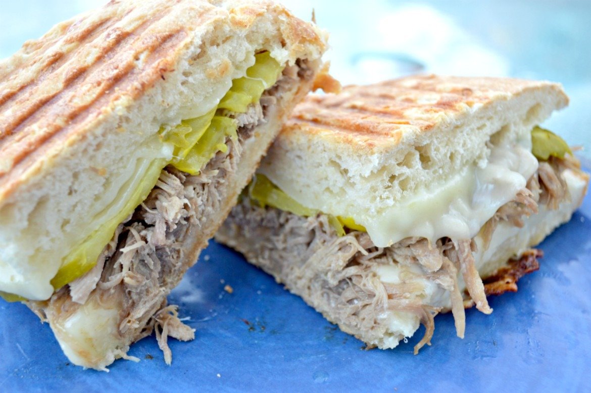 Crock Pot Pulled Pork Cuban Panini | Panini Recipes | Cuban Sandwich Recipes | Sandwich Recipes | Easy Leftover Recipes | Crock Pot Recipes | Pulled Pork Recipes | #crockpot #comfortfood #recipes | theMRSingLink