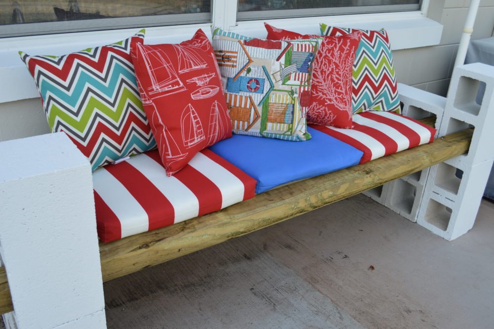 Simple Diy Cinder Block Outdoor Bench Under 100