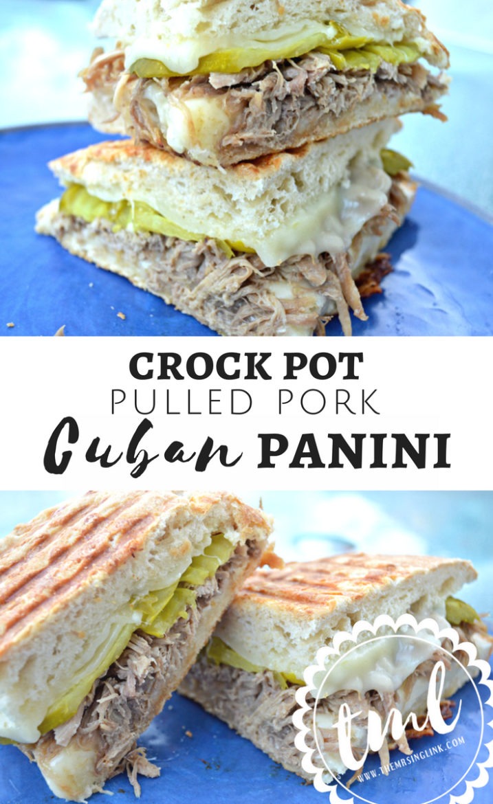 Crock Pot Pulled Pork Cuban Panini | Panini Recipes | Cuban Sandwich Recipes | Sandwich Recipes | Easy Leftover Recipes | Crock Pot Recipes | Pulled Pork Recipes | #crockpot #comfortfood #recipes | theMRSingLink
