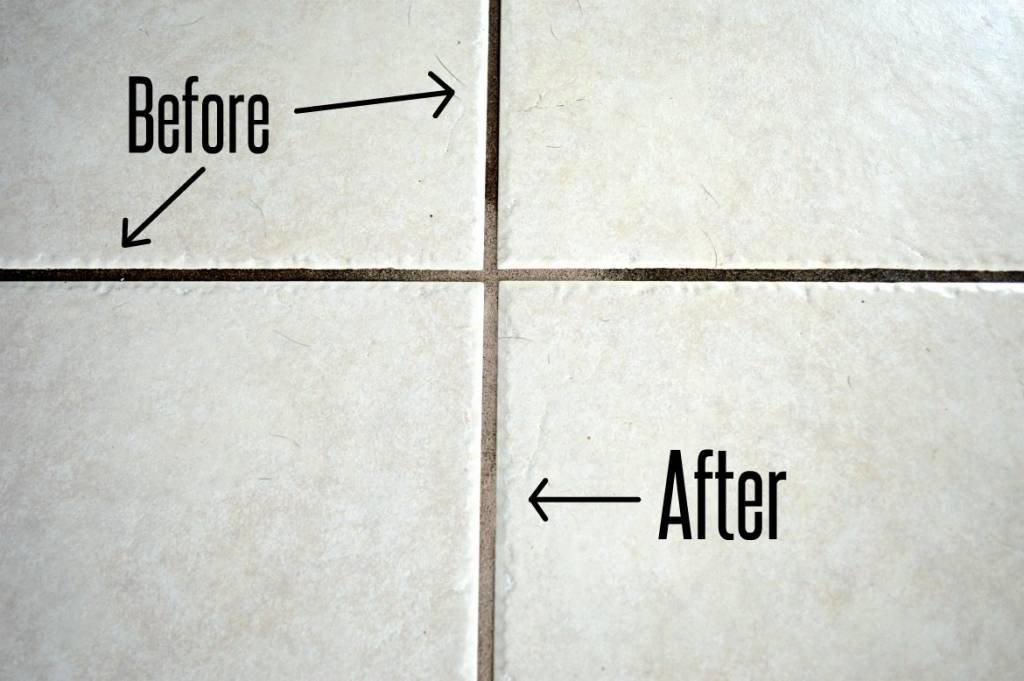 Guaranteed DIY Solution To Clean Dirty Tile Grout Before And After