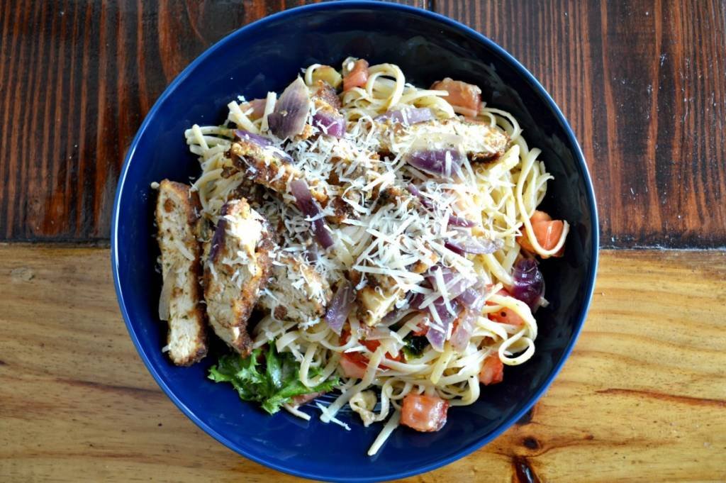 Savory Skillet Bruschetta Chicken Pasta | Pasta Recipes | Easy Dinner Recipes | Delicious Italian Recipes | Simple Pasta Recipes | Pan Fried Chicken | Chicken and Pasta | theMRSingLink