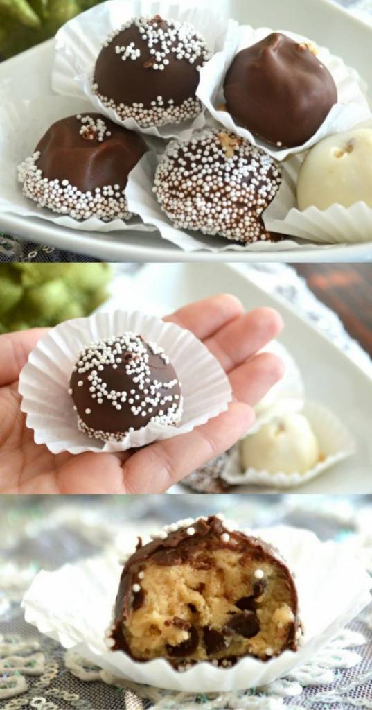 Andes Mint Chocolate Cookie Dough Truffles | THEMRSINGLINK