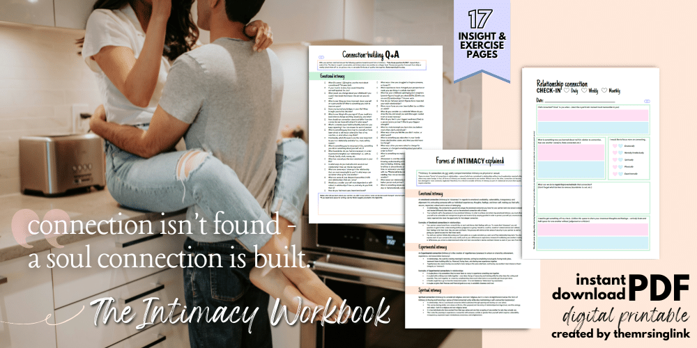 "Connection isn't found - a soul connection is built." - The Intimacy Workbook for Couples | Created by Carissa Link (theMRSingLink)