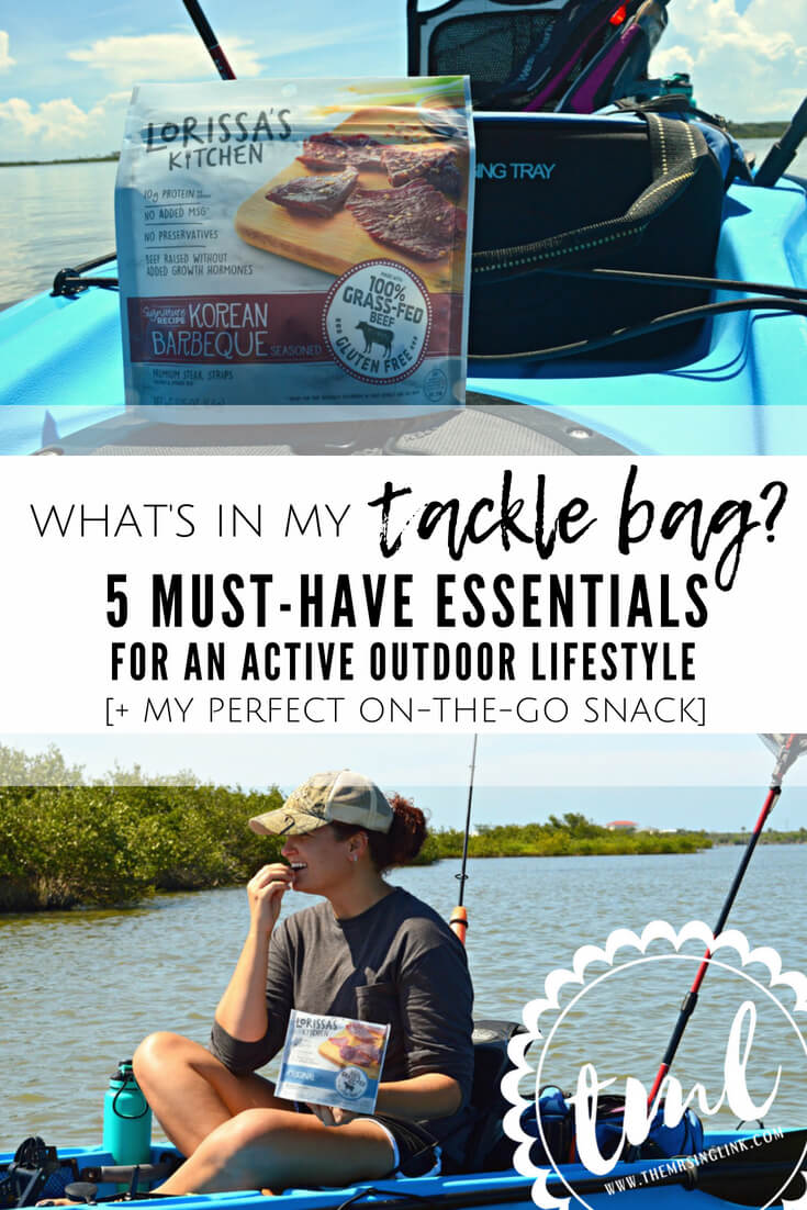 What's In My Tackle Bag? [My On-The-Go Snack For Outdoor Activities] | #ad This post has been sponsored by Lorissa’s Kitchen #LorissasKitchen #WhatAreYouMadeOf | Outdoor essentials for adventurists | The perfect on-the-go snack for the outdoors | Florida lifestyle adventures | What you need for a day of fun in the sun | Must-have essentials for outdoor adventures || Healthy meat snacks for outdoor enthusiasts | #lifestyle #snacks | theMRSingLink