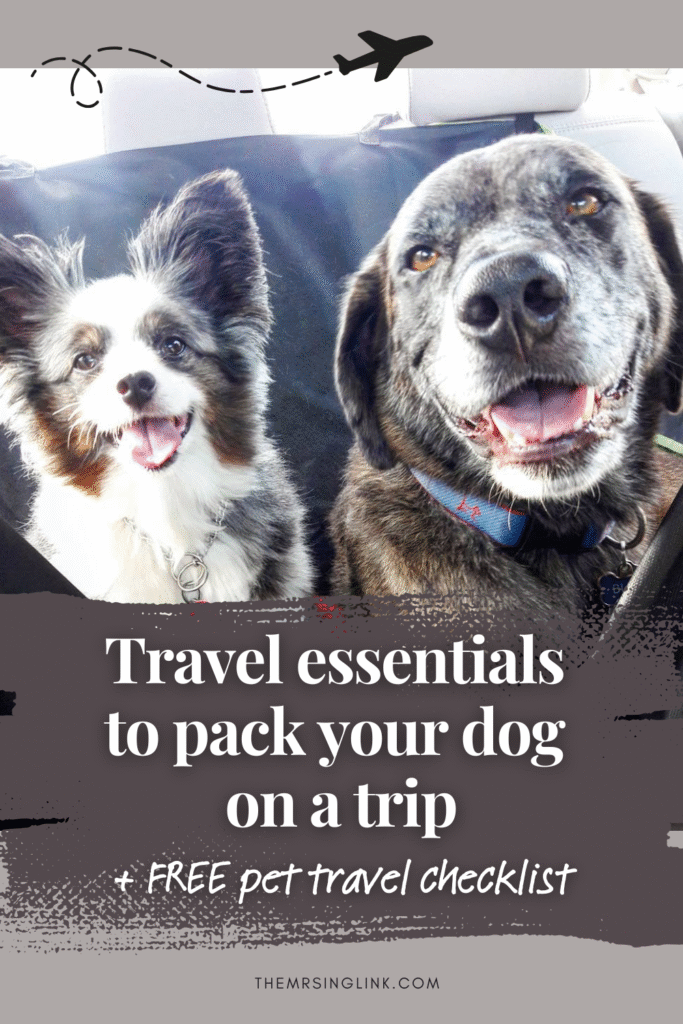 Traveling with your dog? There are many pet travel essentials to consider packing when planning a trip. Bonus: download the FREE travel checklist for your dog.