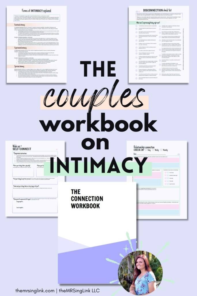 The Couple's Workbook on Intimacy | Connection-focused activities for couples to improve their relationship #connection #couplesgoals #relationship #marriage #selfhelp #workbooks