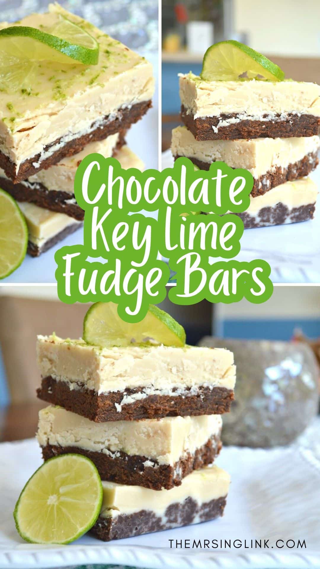 Chocolate Key Lime Fudge Bars | The secret is out, these chocolate key lime fudge bars are a dessert game changer. And for the chocolate lovers out there, this one's also for you. Are they a brownie? Could be. Or is it cake-like? I won't disagree. But it's also fudge? You're getting warmer. But its like Key Lime Pie, right? More or less.