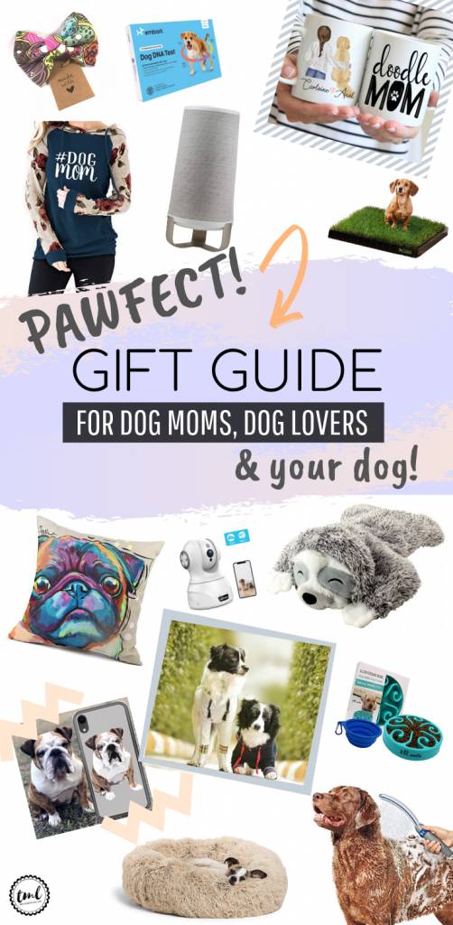 The Pawfect Gift Guide For Dog Moms, Dog Lovers + Your Dog | Looking for the perfect gift ideas for that dog mom, dog lover or... for your dog? I'm always tired of seeing the same stuff year after year with gift guides (especially the $$$$ hungry guides). Dog moms are moms, too, so I wanted this Holiday gift guide to resemble the reason why dog parents, and their furbabies, are so special | #giftguide #giftideas #dogmoms #doglovers | theMRSingLink