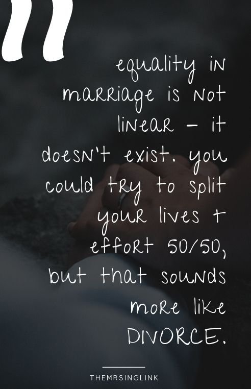 I Am Not An Oppressed 50's Housewife - My Marriage Is Equal | You may not see it, but my marriage is far more equal than what's surface deep. Equality in marriage doesn't exist, and 50/50 is unreachable | Gender equality in marriage - a 50/50 commitment | theMRSingLink