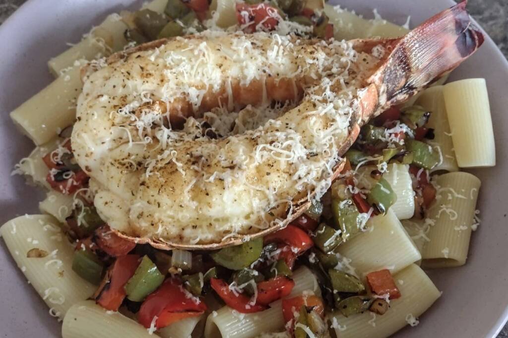 These may have been fresh and personally hand-caught, but right now Lobster is in season here in Florida (or wherever you can get it). And I'm all about making Florida lobster pasta (Lobsta Pasta, lol) when I can get my hands on fresh bugs. Yes, their technically bugs of the sea!