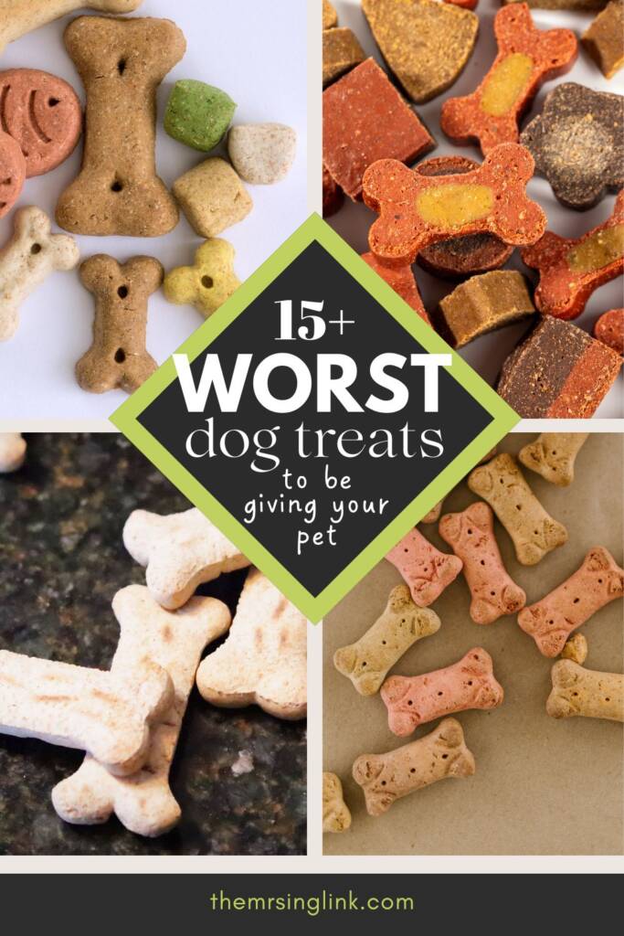 15+ Worst treats for dogs that belong in the trash | I may not be a Vet, or an *expert*, but any Joe-Shmoe can do a quick search to find out that many of the ingredients found in these dog treats are, in fact, garbage. And it's not like the published studies on the interwebs are denying it. #dogtreats #dogmom #doglife #treatsfordogs #doglifestyle