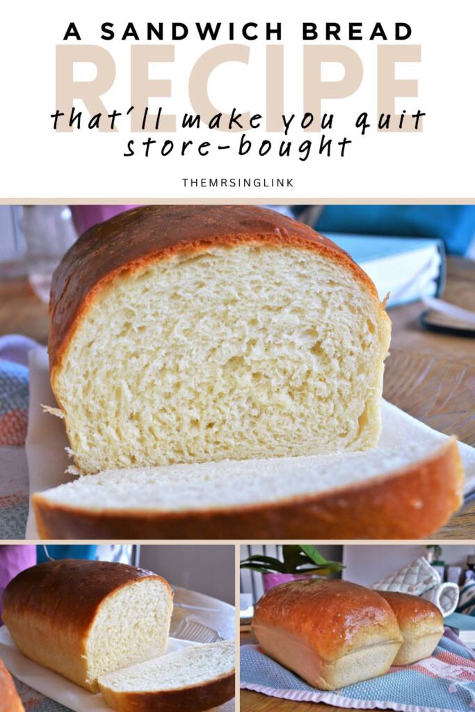 A sandwich bread recipe so easy you'll quit store-bought | This loaf bread recipe is so easy, it's almost impossible to screw up once you get the hang of it, and it's only 7 ingredients commonly found in your kitchen! YES, I said SEVEN.