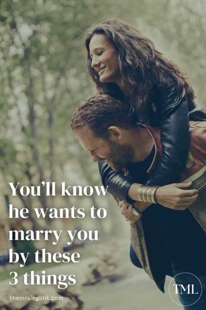 You'll know he wants to marry you by these three things | There are 1,000,000+ different ways that indicate he wants to be with you, but there are actually few ways that indicate he actually wants to marry you. #relationshipadvice #datingtips