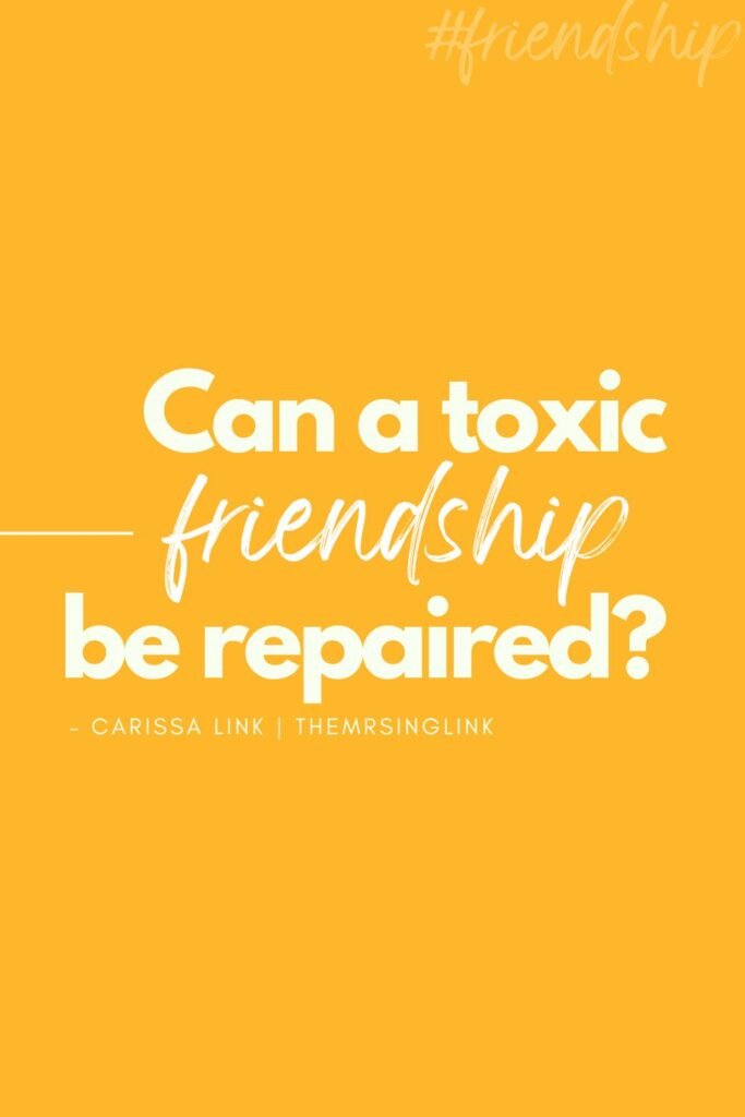 Can a toxic friendship be repaired? At the end of the day, it's important to bear in mind that you can't make someone take measures to resolve a toxic friendship if they're not willing or capable. #friendship #toxicfriendship